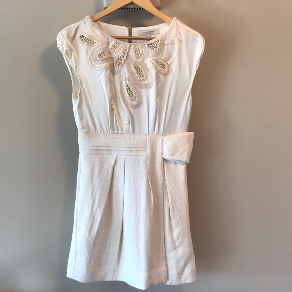 Free w bundle BCBG Max Azria Runway cream embellished dress